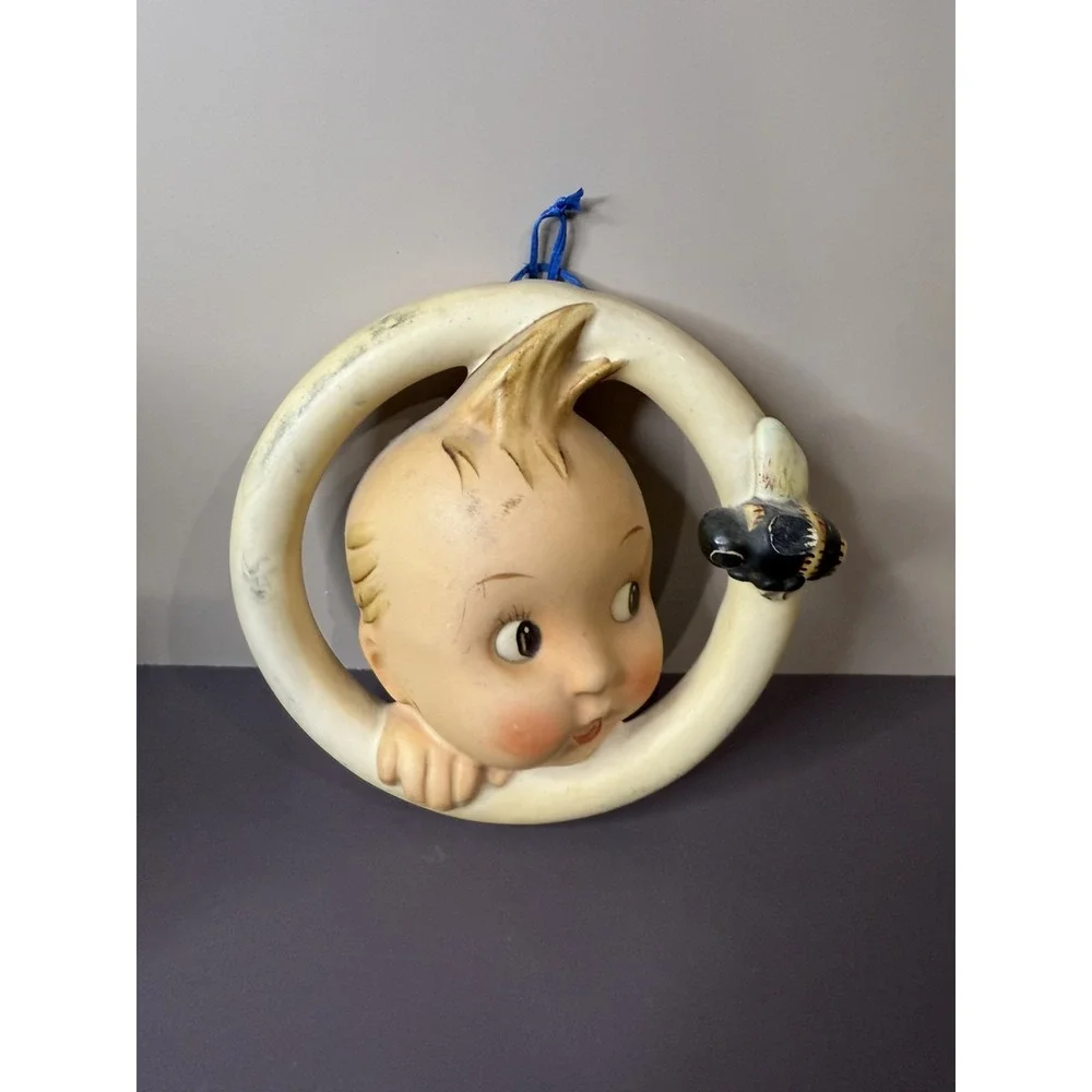 Hummel Goebel  Ba-Bee Porcelain Ring Boy Wall Decor Antique Germany SEE DESC